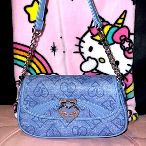 Juicy Couture Blue Heart logo shoulder bag